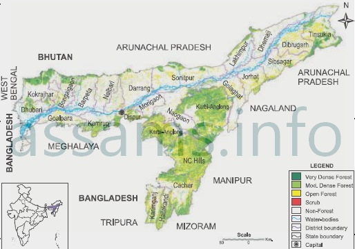 Assam Forest Map