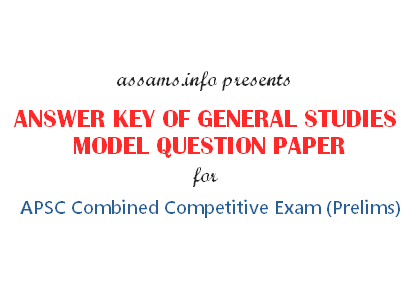 APSC Model Paper Keys