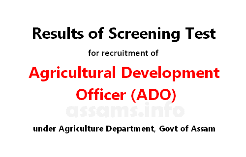 Assam ADO Test Results